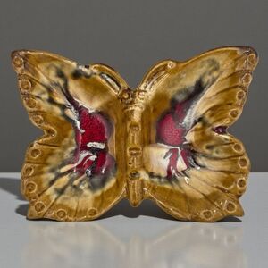 MCM USA Pottery Signed Butterfly Ashtray